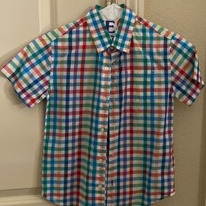 CrewCuts Boy’s size 6/7 plaid, short sleeve shirt